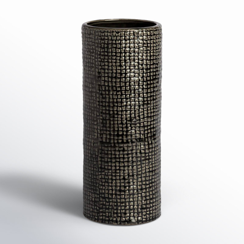 Vaila Ceramic / Porcelain Table Vase, 9.8" H x 4.1" W x 4.1"D