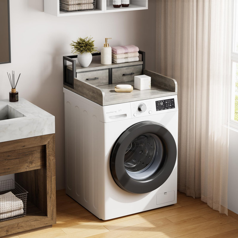 Manufactured Wood Laundry Room Organiser, Grey