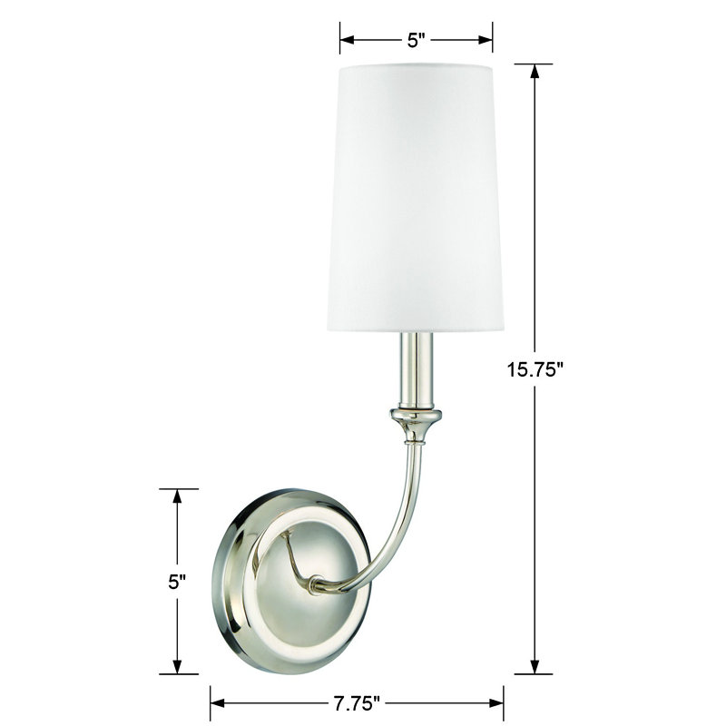 Sylvan 1 Light Wall Sconce, Polished Nickel