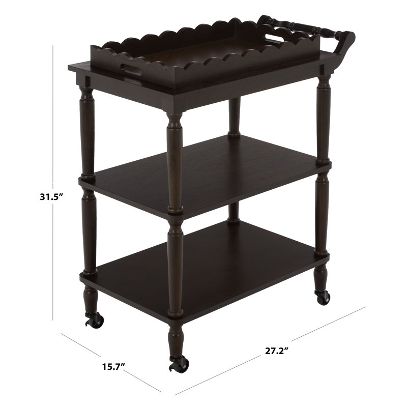 Haven 3 Tier Dining Cart, Dark Chocolate