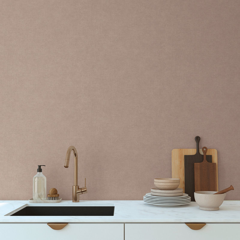 Galerie Horizon Textured Plain Wallpaper, Pink