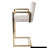 Tubo Brass Stainless Steel Upholstered Velvet Seat Counter Height Barstool with Arms-414311301
