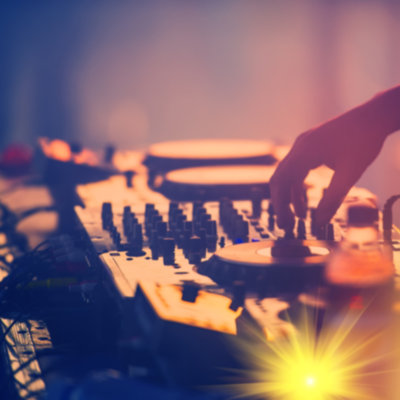 Chatina DJ on the Mixer by Graffoto8  Wrapped Canvas Photograph