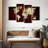 " White On Red World Map " 4 - Pieces-103064165