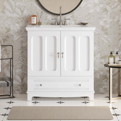 Meuble-lavabo 30 po avec lavabo en céramique