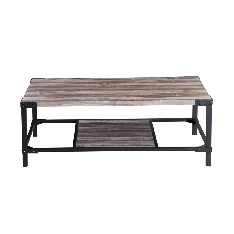 Davee Oak Colour Retangular Coffee Table with Shelf