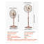 Ventilateur sur pied industriel 16 po avec finition cuivre - Ventilateur de plancher oscillant à 3 vitesses, ventilateur à hauteur réglable pour la maison et le bureau