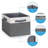 Large Fabric Storage Bins With 3 Handles, 15X11x9.6 Inch Storage Baskets