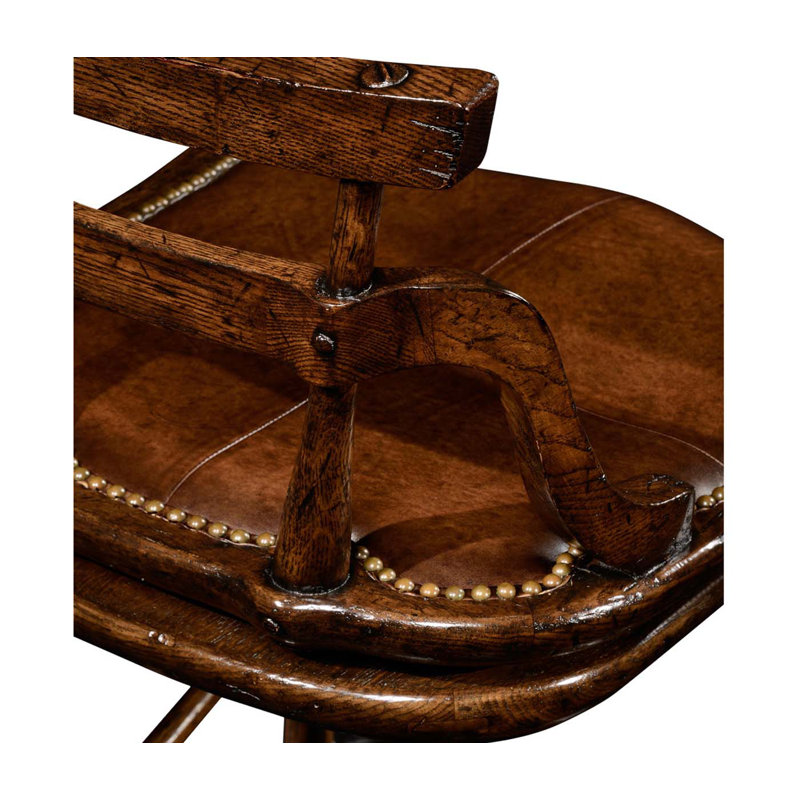 Sherwood Oak 30" Bar Stool, Dark Brown, Dark Brown Tudor Oak