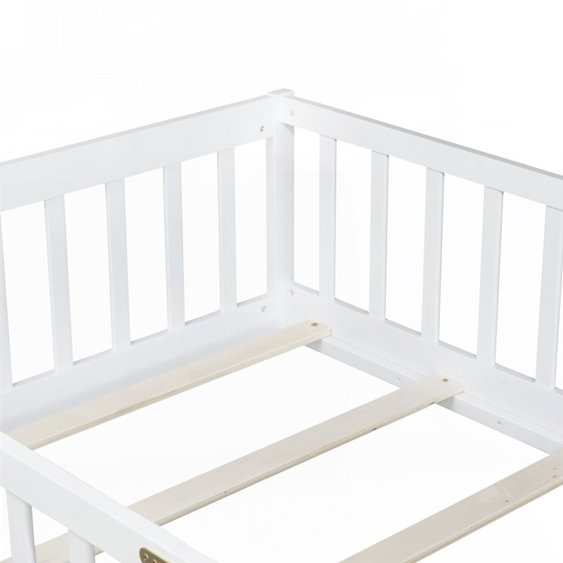 Lit sur pied, Simple, Blanc