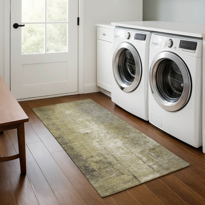 Premium Machine Washable Mouton Abstract Rug, Runner 2'3" x 7'6"
