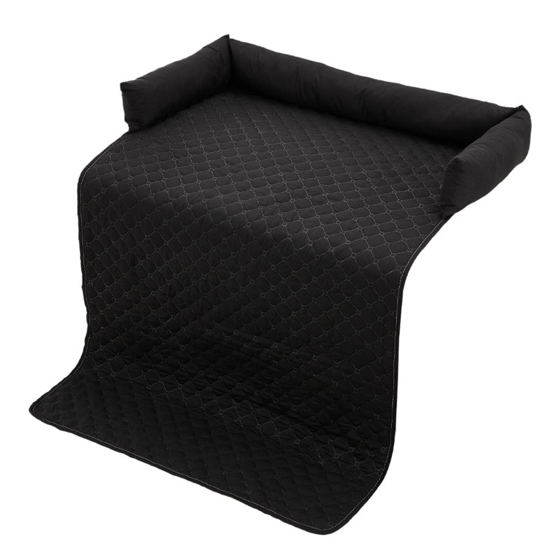 Atreau Fabric Pet Bed, 12 cm H x 75 cm W x 120 cm D, Black