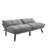 70.9" Upholstered Convertible Reclining Futon Sofa Bed with Adjustable Armrests-1057373613