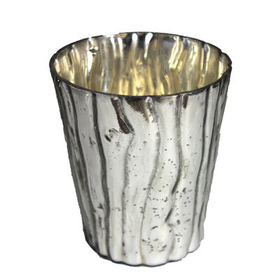 Votive en verre torsion en relief