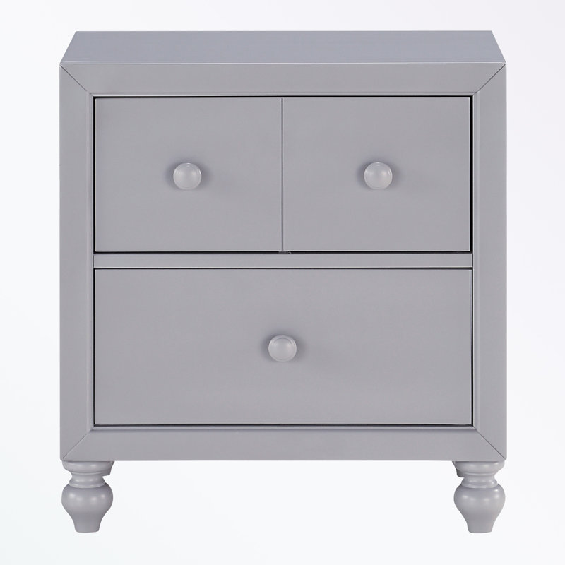 Table de chevet avec 2 tiroirs et pieds robustes