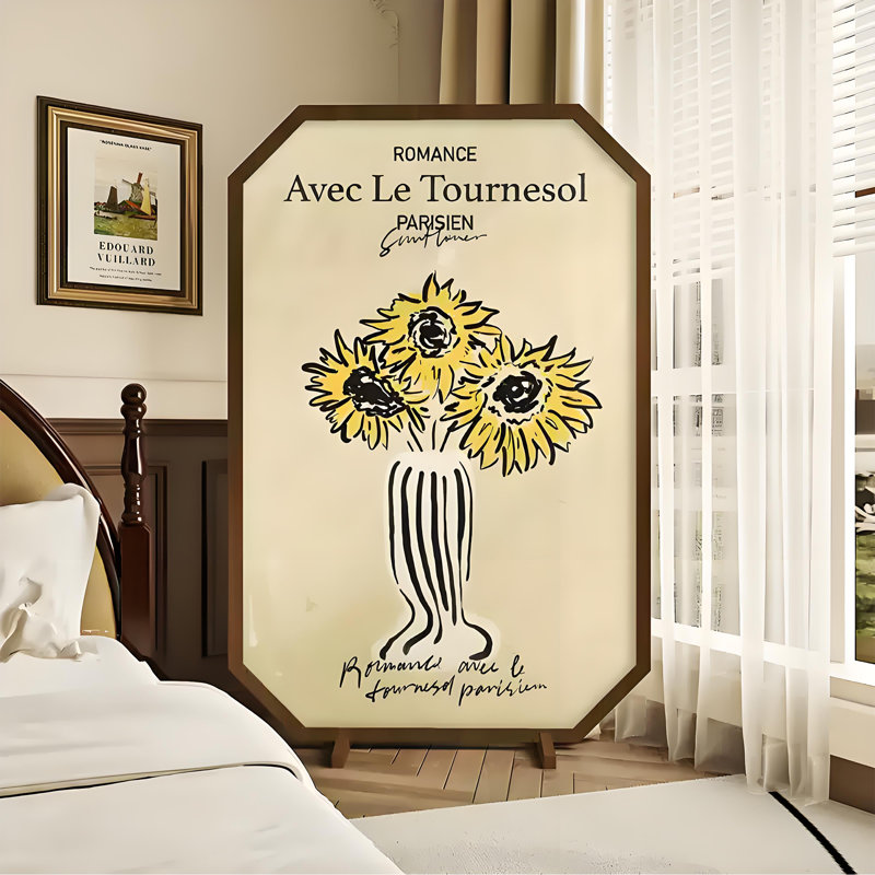 Paravent rétro Vintage, H 70,87 po x l 47,24 po x P 1,57 po