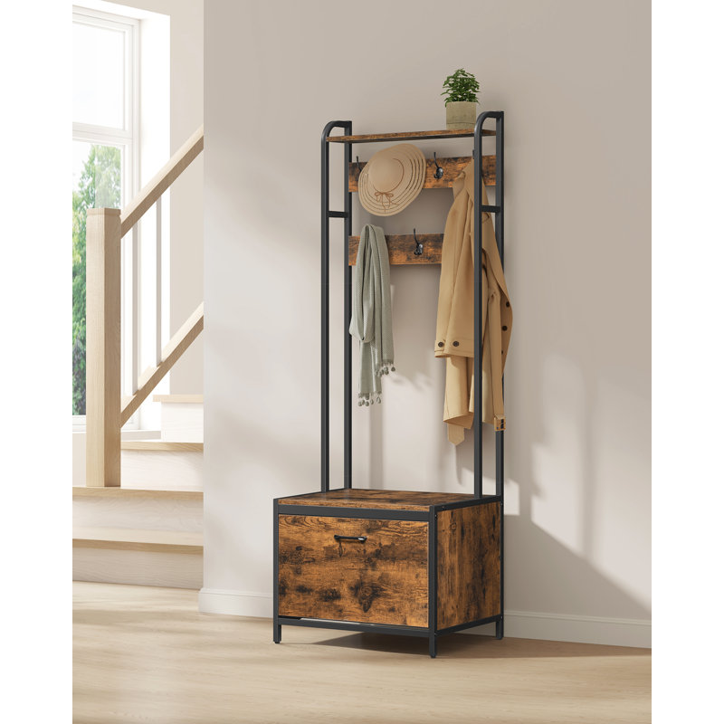 Absa 65 cm W Hall Tree with Storage Bench and Shoe Storage