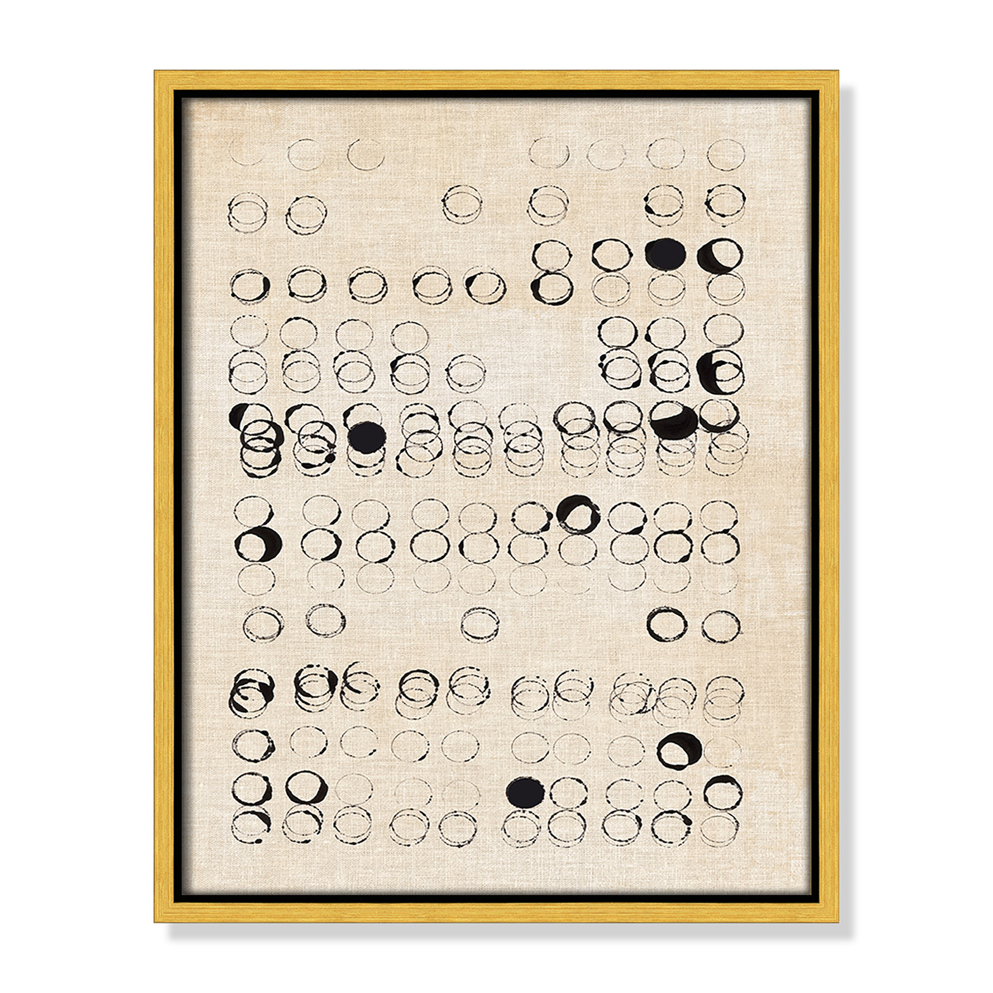 Dots and Dots Print by , 15.5" H x 12.5" W, Gold