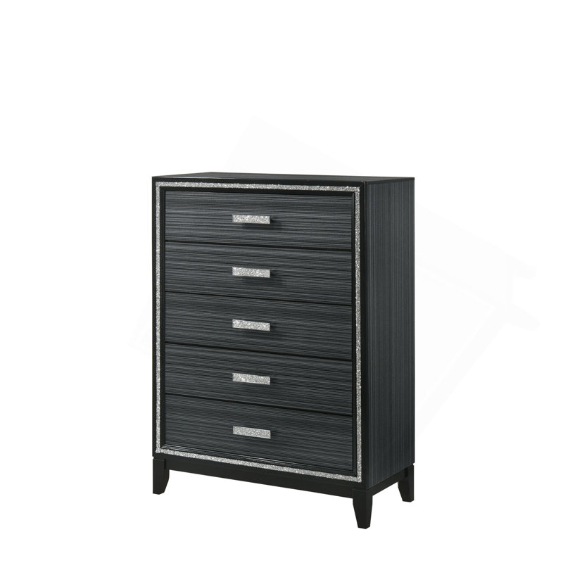 Commode au fini noir patiné