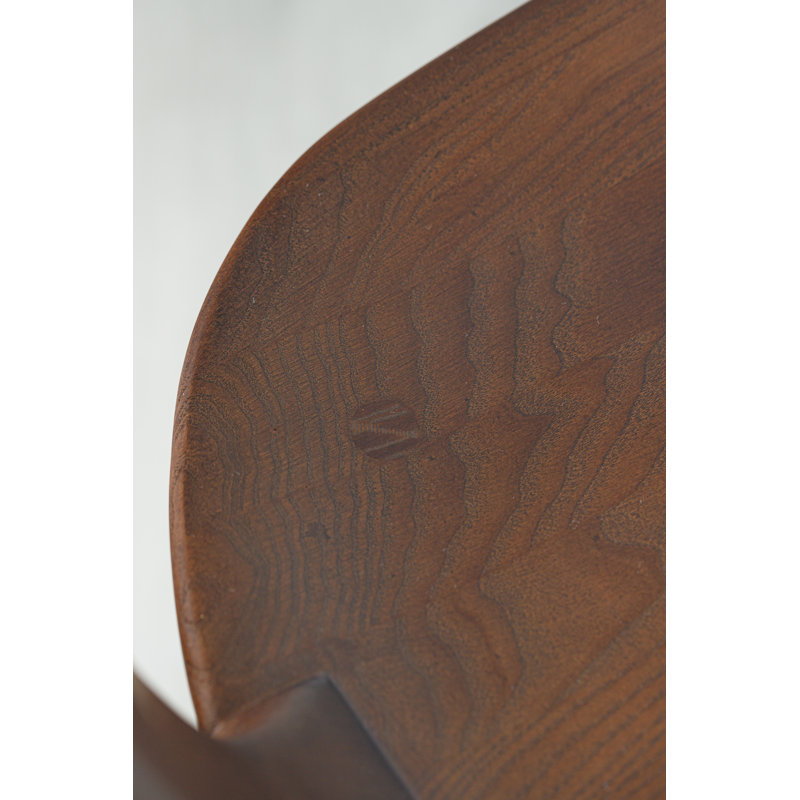Anvil Chair With Back, Bar Stool (31” Seat Height), Matte Brown