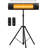 DR. INFRARED HEATER DR-338 Carbon Infrared Patio Heater with Tripod & Tip-Over Protection, 12.5 Feet Long Extension Cord, Black