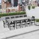 Vivant 126'' Rectangular 12 - Person Outdoor Dining Set with Cushions