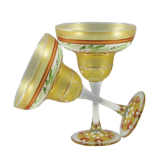 Guirlande mosaïque 9 oz Verre à margarita, Or