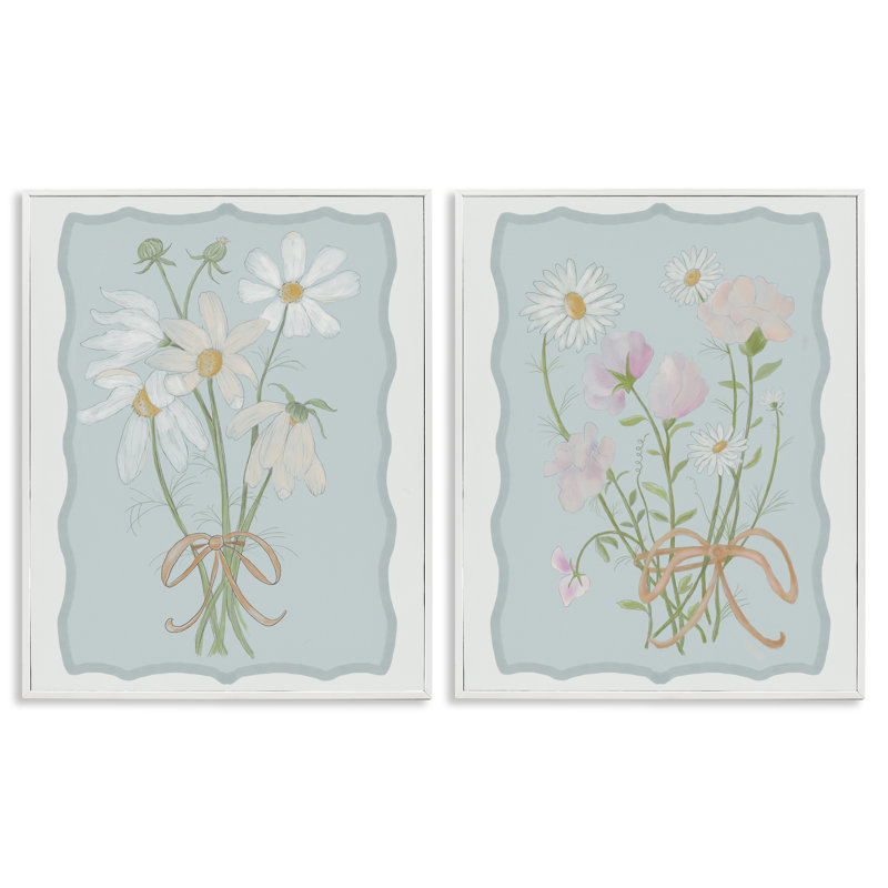 Ensemble de 2 giclées Vintage Spring Clippings, dessin par Leslie Hermosa, H 20 po x l 16 po