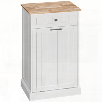 Kitchen Hidden Bin Cabinet Tilt Out Trash Bin Free Standing Recycling Cabinet Sturdy Build