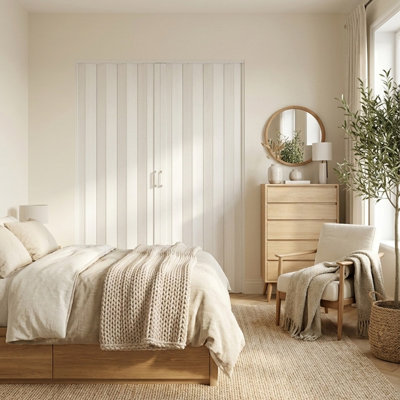Paneled PVC/Vinyl Accordion Door