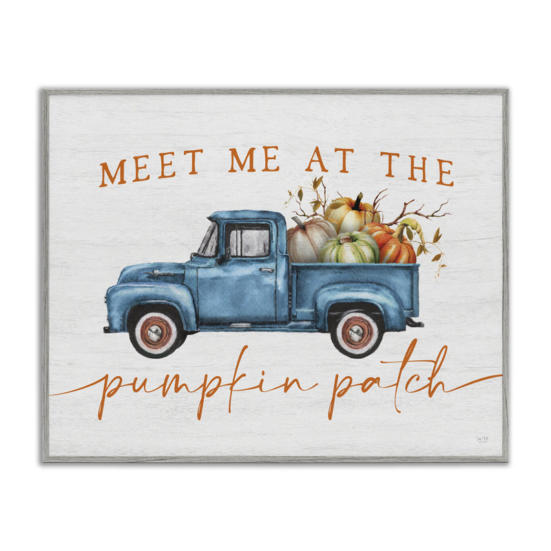 Giclée encadrée «Meet Me Pumpkin Patch» par Lux + Me Designs, Estampe numérique Farmhouse, H 16 po x l 20 po
