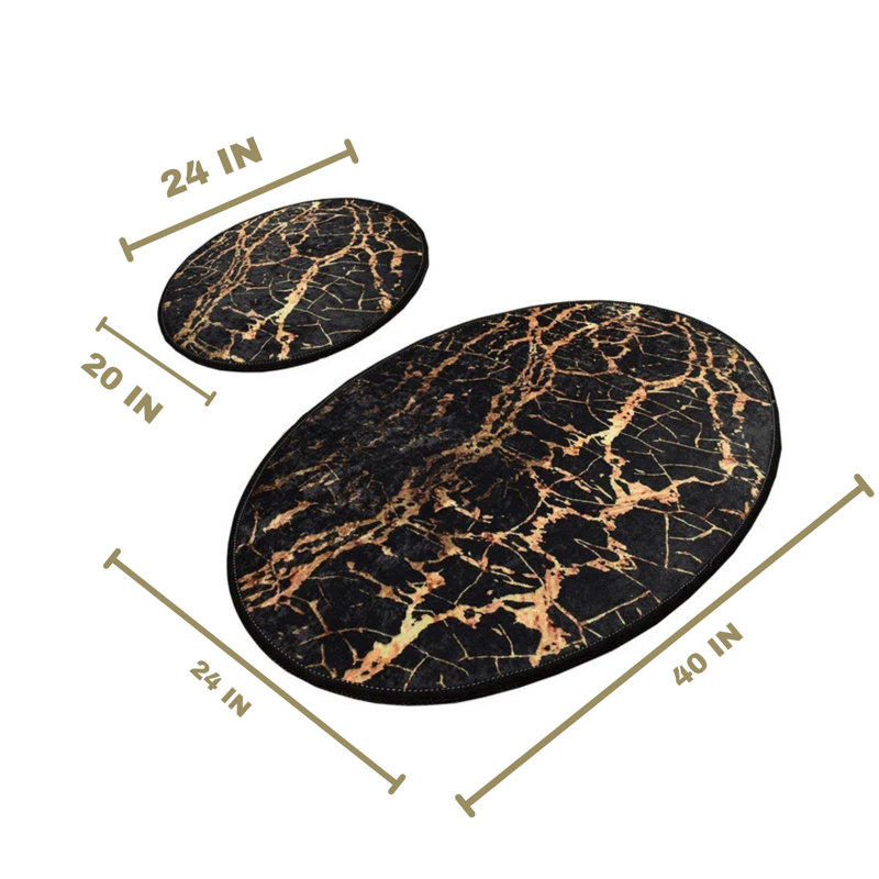 Ensemble de tapis de bain Westerfield, Doré