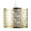 19 cm H Drum Pendant Shade ( No Direct Attachment Method ) in Gold