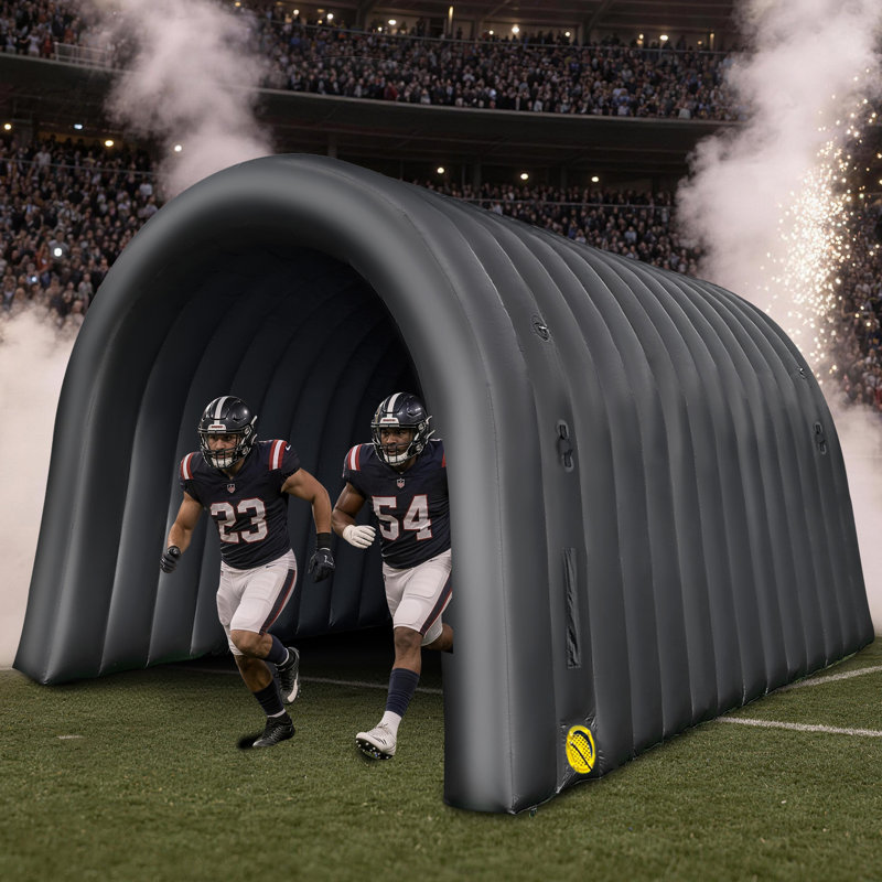 Tente de tunnel gonflable 16 x 10 x 10 pi avec ventilateur, idéale pour les fêtes et les promotions, Noir