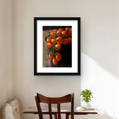 Bucket of Cherry Tomatoes - Contemporary Framed Print Decor