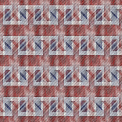 Tapis de zone rouge/mauve à motifs