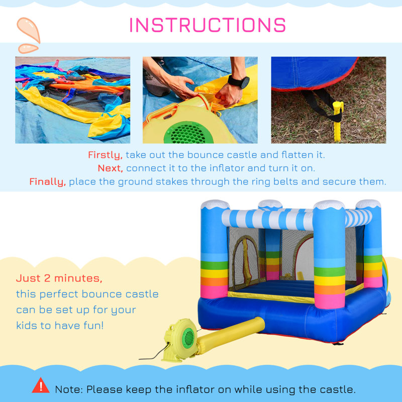 Château gonflable pour enfants 2 en 1 Outsunny