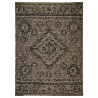 Tapis d'intérieur / extérieur tissé à la machine Mahfujur