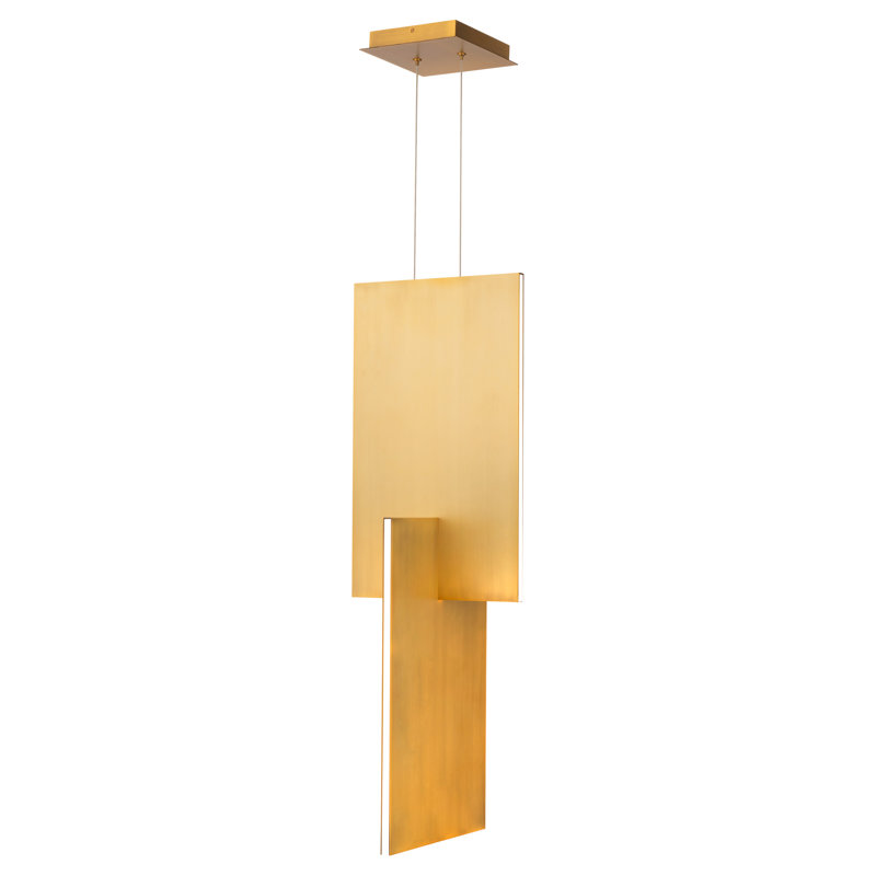 Amari 1 - Light LED Unique/Statement Pendant, Aged Brass