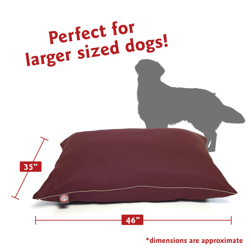 Pet Bed, Burgundy, Large (46" W x 35" D x 7" H);