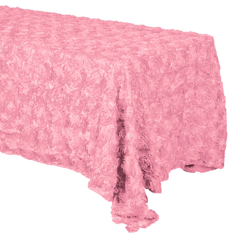 Rosette Tablecloth, 54" Square, Pink
