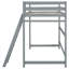 Lit mezzanine simple avec échelle inclinée, garde-corps-822622714