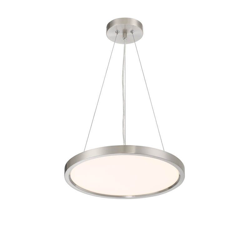 Luminaire suspendu linéaire moderne 1 lumière, Nickel brossé