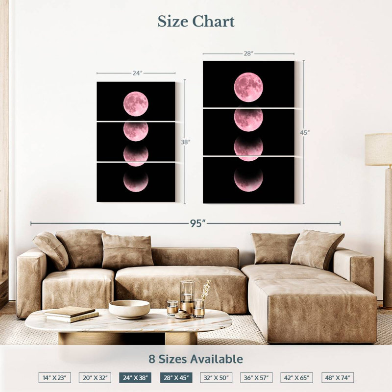 Oberle Pastel Pink Moon, 38" H x 24" W