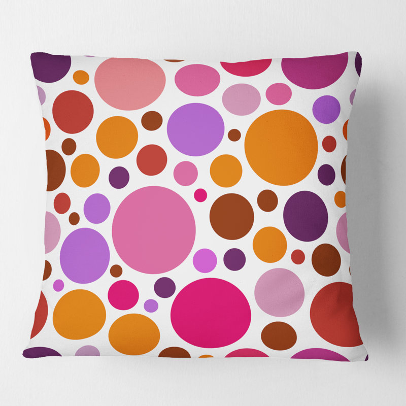Coussin décoratif abstrait imprimé géométrique abstrait rétro Mid-Century, 18 po x 18 po