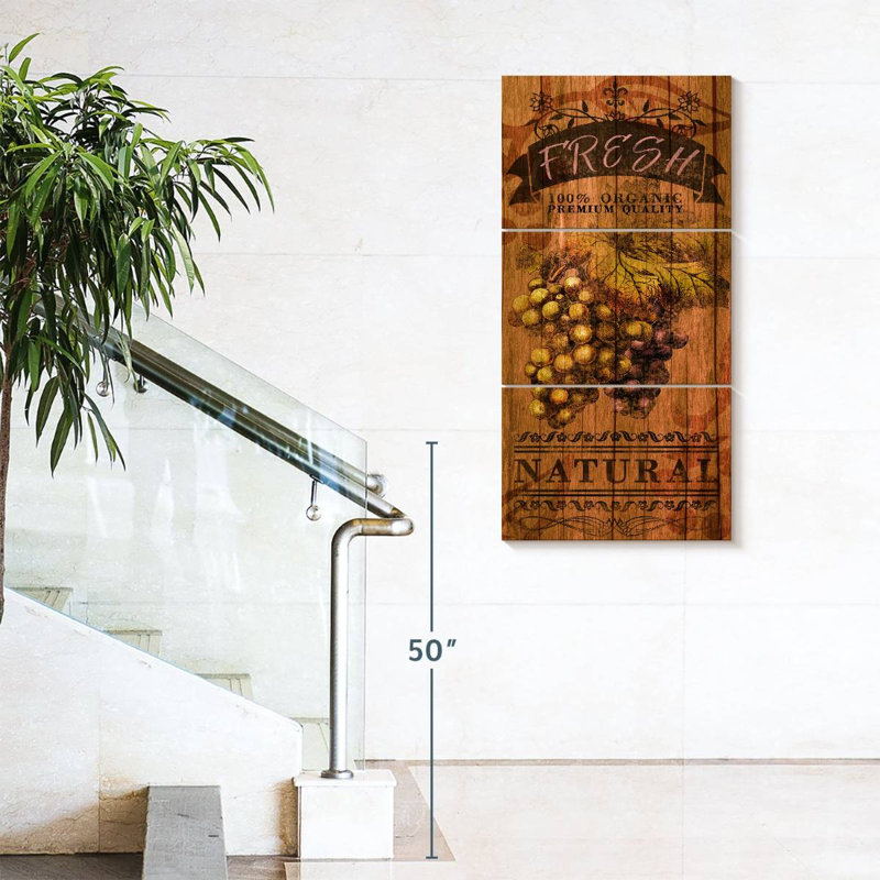 «Fresh Grapes», reproduction sur toile, H 30 po x l 62 po x P 1,25 po