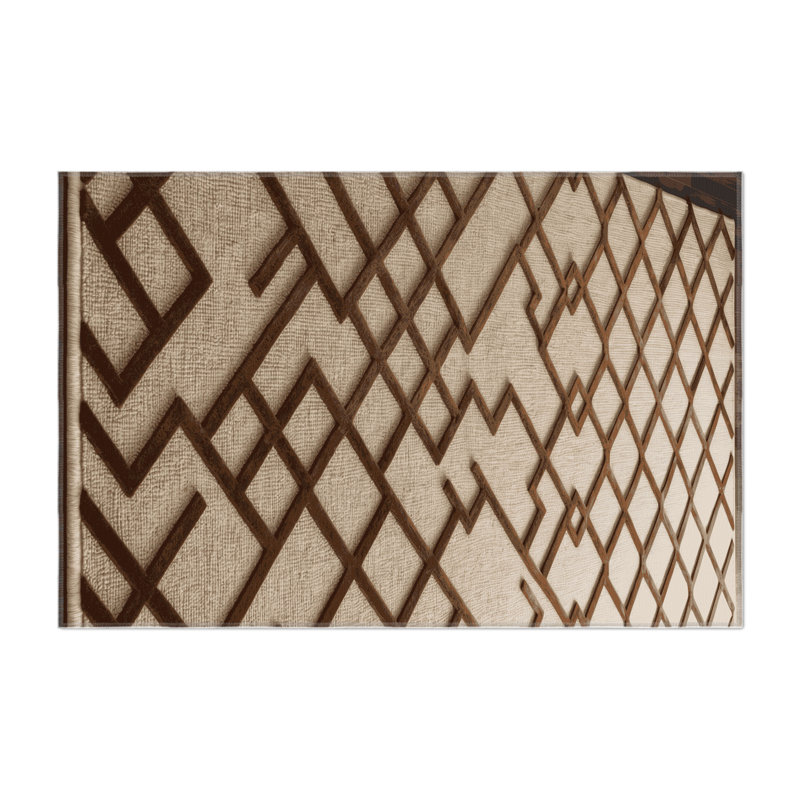 Tapis intérieur et extérieur beige Trellis, Rectangle 9 pi x 12 pi