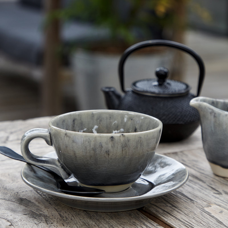 Madeira Stoneware Teacup, Green
