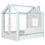 Lit maison avec lit gigogne, tablettes de rangement au pied de lit et éclairage à DEL-355541817-355541819