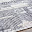 Tapis abstrait en polyester tissé à la machine en ardoise / ivoire-639794318
